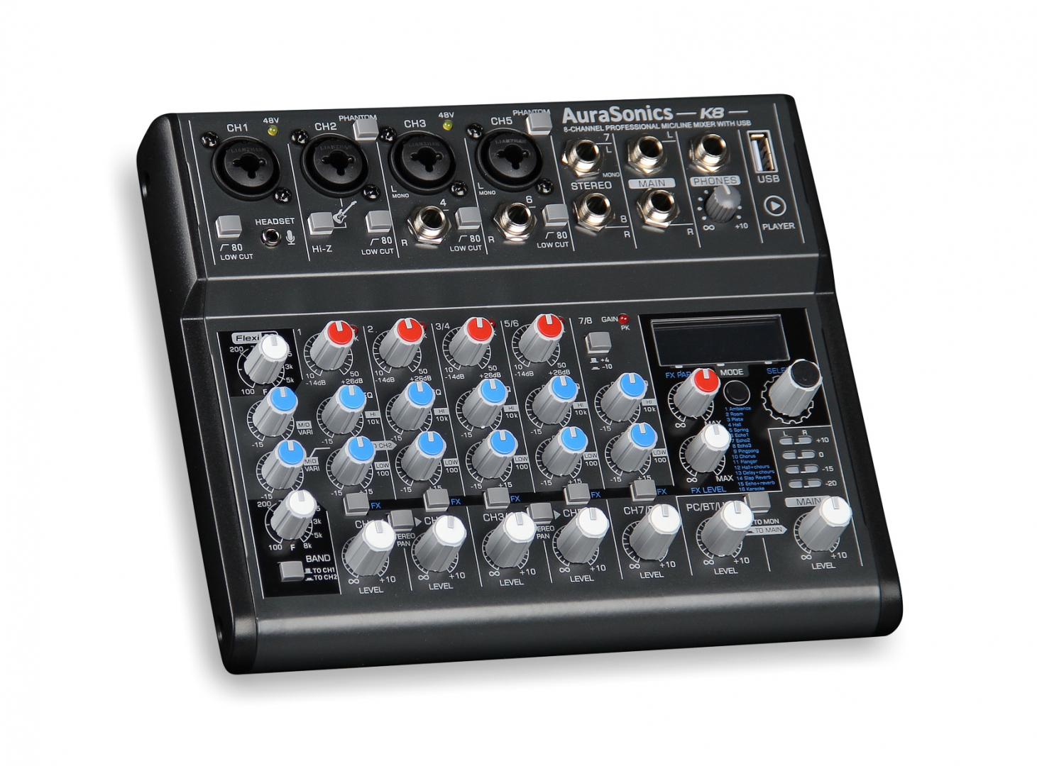 AuraSonics K8 компактный микшерный пульт в Ревде